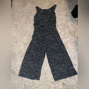 Ladies black and white size large romper sleevelesss